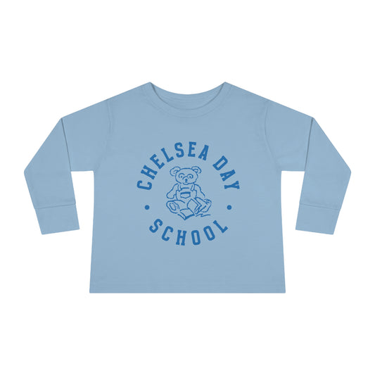 Toddler Long Sleeve Tee (Blue Logo)