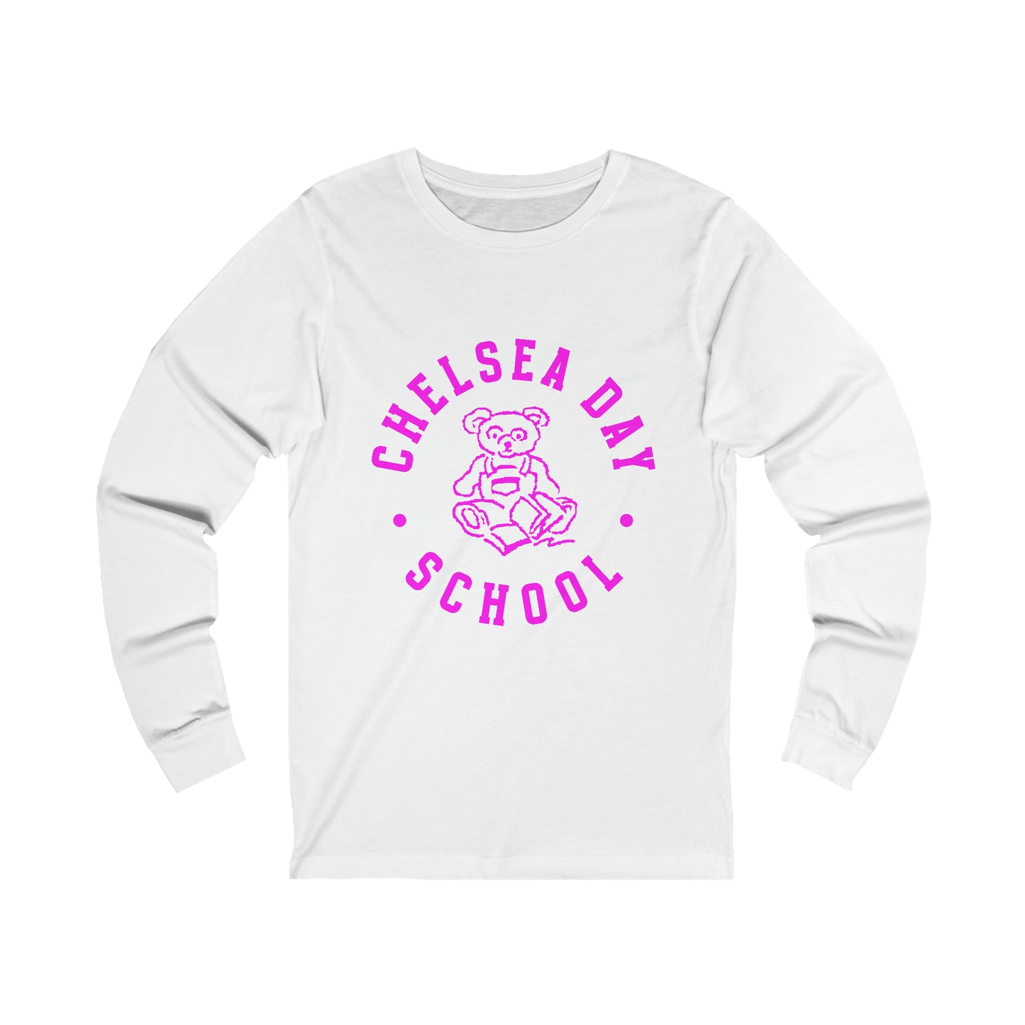 Adult Long Sleeve Tee (Pink Logo)
