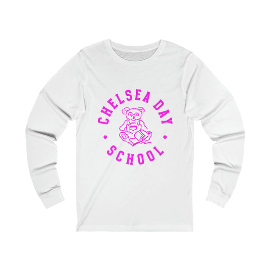 Adult Long Sleeve Tee (Pink Logo)