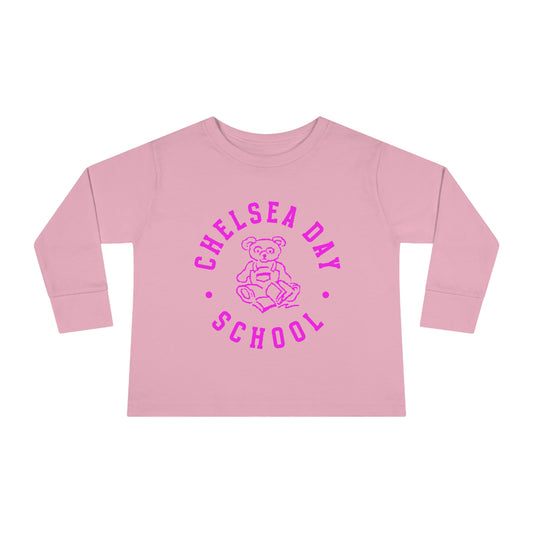 Toddler Long Sleeve Tee (Pink Logo)