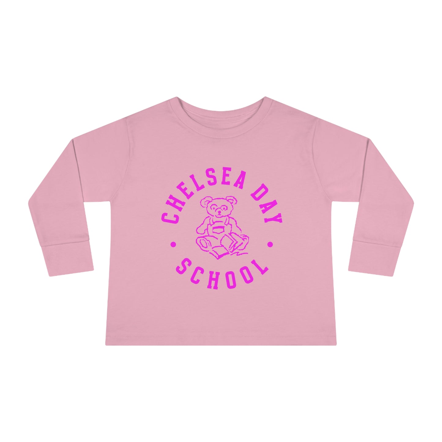 Toddler Long Sleeve Tee (Pink Logo)