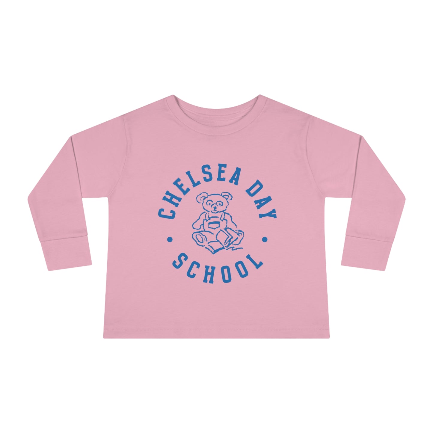 Toddler Long Sleeve Tee (Blue Logo)