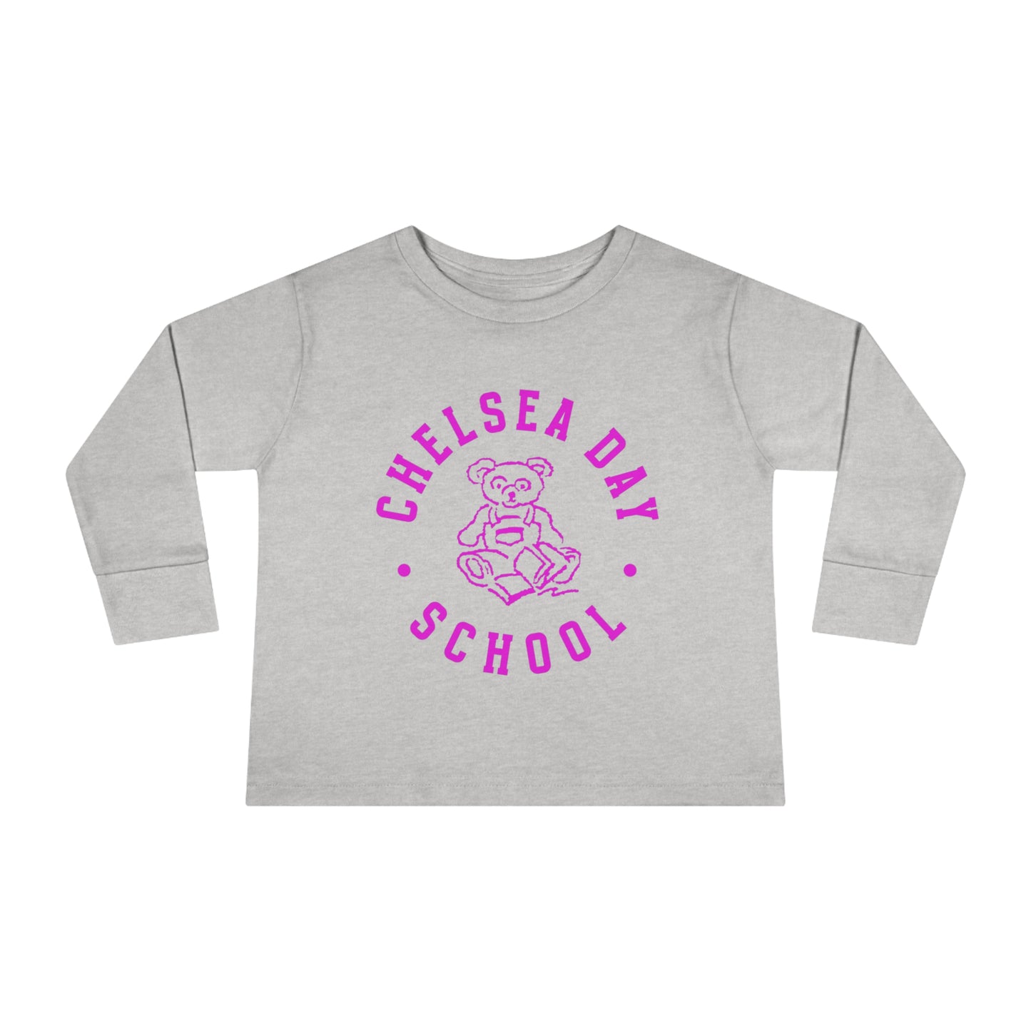 Toddler Long Sleeve Tee (Pink Logo)